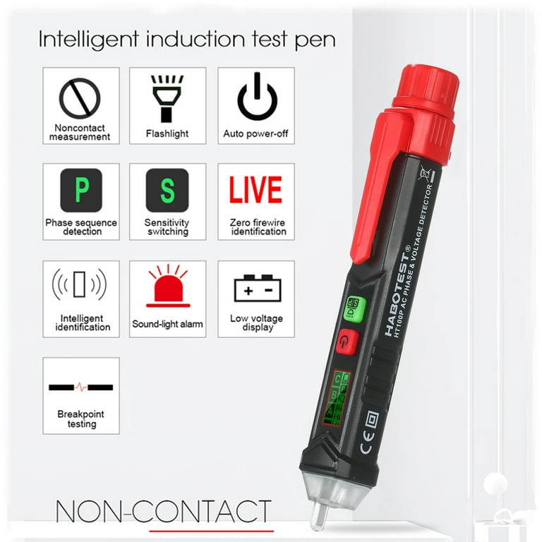 Non Contact High Precision Circuit Detector Smart Electroscope Voltage Tester Pen for Electrician with Alarm Mode Non Contact High Precision Circuit Detector Smart Electroscope Voltage Tester Pen for Electrician with Alarm Mode